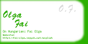 olga fai business card